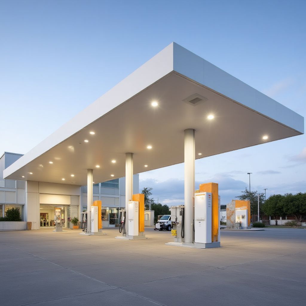 Estación servicio moderna argentina